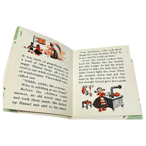 Vintage 40s Get Well Storybook Greeting Cards Mulberry Red Riding Hansel Gretel - Picture 9 of 12